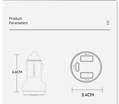 Essager 80W Car Charger USB Type C PD Fast Charging Phone Quick Charge for iPhone 14 13 Huawei Xiaomi Samsung iPad Laptop Tablet - Image 22