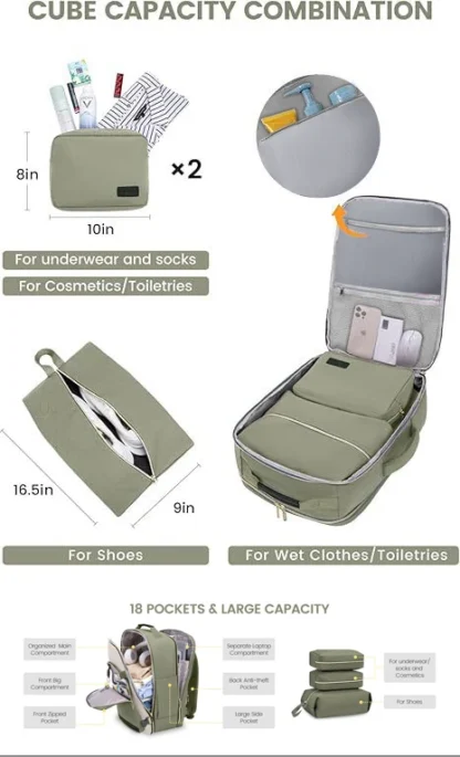 New Simple and Versatile Large Capacity Multi functional Travel Convenient Travel Essential Travel Backpack - Image 19