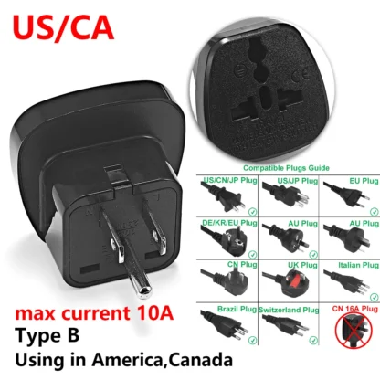 UK CN Japan JP US Brazil Plug Adapter Europe EU To US American Chinese Japan Travel Adapter Electrical Plug Power Sockets Outlet - Image 14