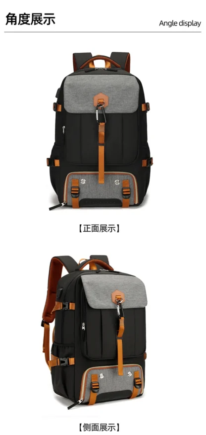 Outdoor backpack for travel, 50L waterproof camping backpack for women and men, backpack with shoe compartment - Image 25