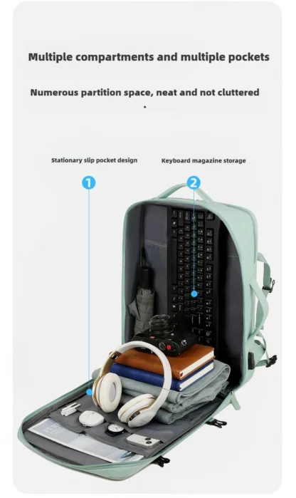 2025Men Women's Bag Large Capacity Journey Multifunction Backpack With Shoe Storage Multilayer Dry And Wet Separation Waterproof - Image 15