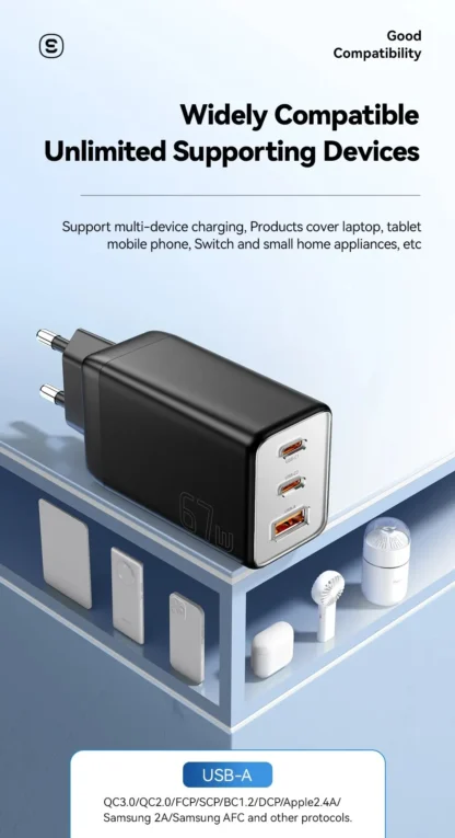 Essager 67W GaN USB Type C Charger For Laptop 45W 25W PD QC 3.0 Fast Charge For Macbook Xiaomi Samsung Iphone14 13 Phone Chagers - Image 20