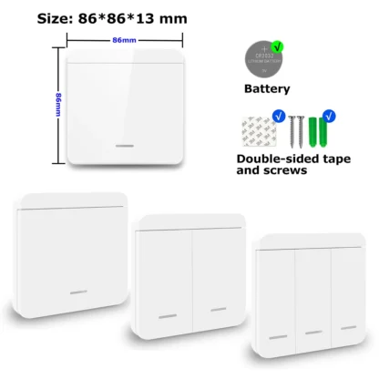 RF Wireless Smart Plug 110V 220V 16A High-power Socket and 86 Wireless Push Button Wall Switch with Battery for Home Appliance - Image 18