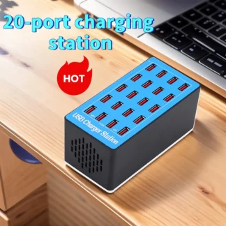 The 10-port 20-port usb charger is lightweight and designed to charge smartphones, tablets and other usb devices