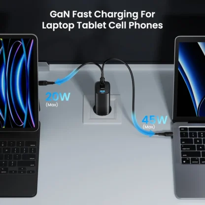 65W GaN USB Type C Fast Charger For Laptop PPS 45W PD QC 3.0 Quick Charge For iPhone 14 13  Samsung Xiaomi Realme Phone Charger - Image 3