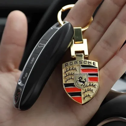 Car Emblem Keychain H Buckle Double-sided Key Ring For Porsche Cayenne Panamera Macan 911 718 Taycan Boxster Cayman 918 Pajun - Image 4
