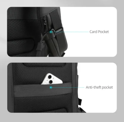 HK Waterproof Roll-Top Backpack for Men Large Capacity Expandable 17 Inch Laptop Bag Leisure Travel Backpack Hiking Camping Bags - Image 20