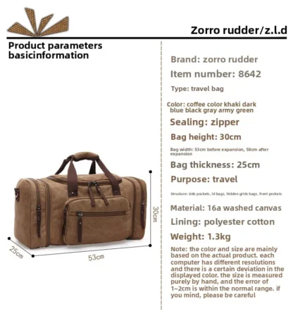 New Fashion Outdoor Travel Bag Handbag Canvas Crossbody Backpack Trend Large Capacity Casual Shoulder Bag - Image 47