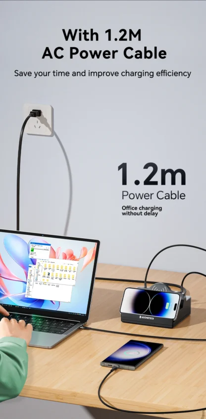 110W USB C Fast Wireless Charger QC3.0 PD PPS Type C Fast Charging Station Quick Charger for IPhone 13 / 14 Pro Max IPad HuaWei - Image 16