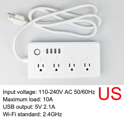 10A/16A wifi Power Strip Tuya Smart Plug Power Strip Extension Cord Smart Home EU Socket Work with Alexa - Image 9