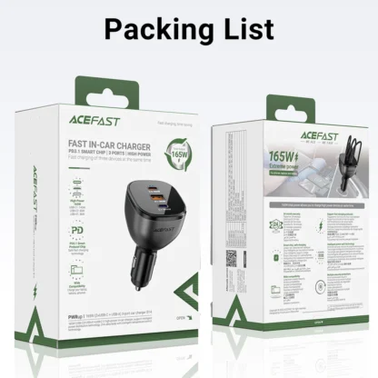 ACEFAST 140W USB C Fast Charging Phone Charger in Car For iPhone 16 15 Dual USB C Qucik Charging Adapter For Macbook Air Tablet - Image 6