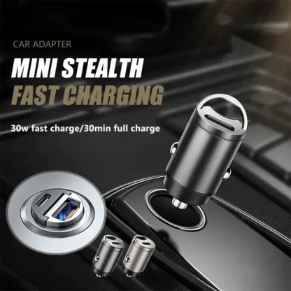 Mini Stealth Car Adapter QC 4.0 3.0 Quick Charge Type C PD Charger 30W PD+QC/PD+PD Car Charger For iPhone 12 13 Huawei Xiaomi - Image 13