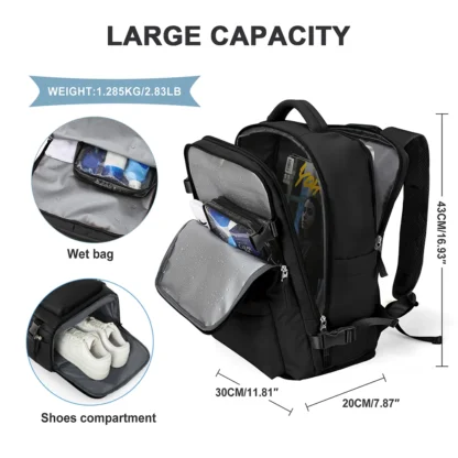 Women Backpack Travel Cabin Airplane Wizzair 40x30x20 Backpack Travel Cabin Hand Luggage Handbag Mens Backpack Notebook Backpack - Image 2