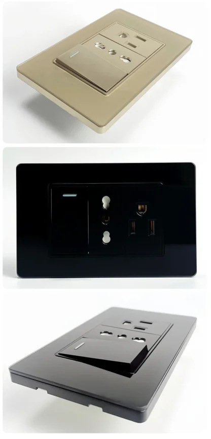 American Thai Standard 118*75mm USB Type-C 20W Fast Charging Power Outlet Smart 3A Socket Wall Light Switch Office Home Use 110V - Image 36