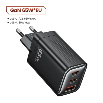 Toocki 65W Gan Charger USB Type C Three Port Fast Charging PD3.0 QC4.0 For iPhone 16 15 Samsung Galaxy23 Huawei - Image 8