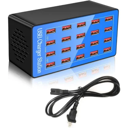 USB Charger Station 20-Port 100W Multiple Charging Station Multi Ports USB Charger Charging for Smartphones,Tablets, USB Devices - Image 8