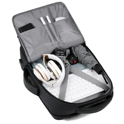 Men Large Capacity Backpack USB Charging Male Laptop Bagpack Waterproof Business Travel Back Pack Luggage Bag Mochila - Image 4