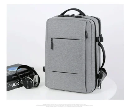 Classic Travel Backpack Men Business Backpack School Expandable USB Bag Large Capacity Laptop Waterproof Fashion Backpack - Image 15