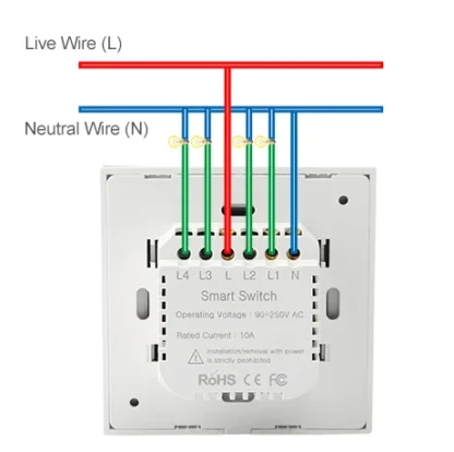 Tuya Smart Life WiFi Wall Touch Button 220V AC Light Switch for Lamp 1 2 3 4 Gang APP Voice Remote Control EU UK Europe Standard - Image 32