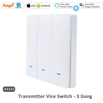 Tuya Smart Life WiFi 433mhz Wireless Push Button Wall Switch Google Home Light On Off 220V RF433 Remote Control EU UK Two 3 Way - Image 16