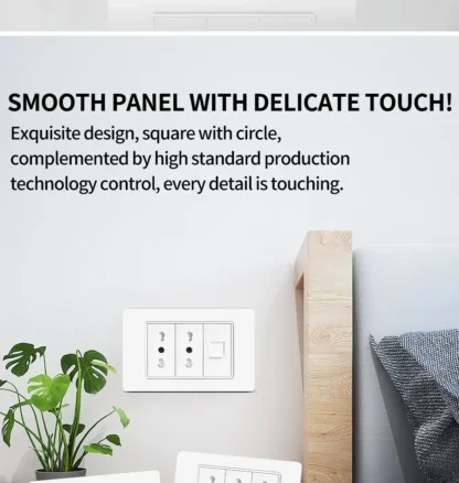 118 PC Panel Chile Plug 16A Smart Wall Socket USB Type-C 20W Fast Charging Home Office Italian EU Power Outlet White Retardant - Image 27