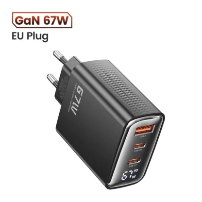 Toocki 67W GaN USB Type C Charger Digital Display 65W 45W PPS PD QC4.0 Quick Charge For Macbook Laptop IPAD Tablet iPhone 15 14 - Image 15