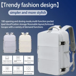 Men's Large Capacity Waterproof Backpack with Independent Compartment and Multifunctional Slots, Retro Multifunctional Travel Ba