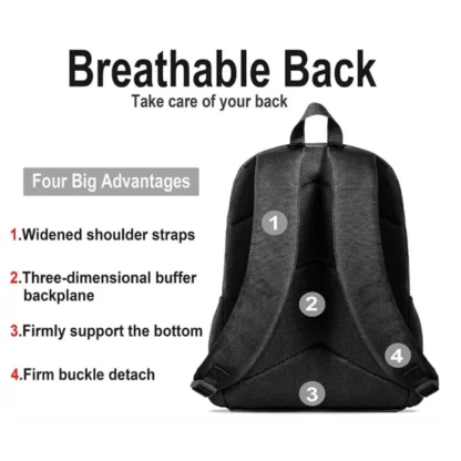 Kids GTA Student School Bookbag Set-G-Grand Theft Auto Backpack+Shoulder Bag+Pencil Case Waterproof Travel Rucksack for Boys - Image 4