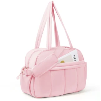 Weekender Bags Quilted Travel Duffel Bag,Large Puffer Duffle Bag,Travel Gym Weekend Workout,Carry on Bag for Airplanes