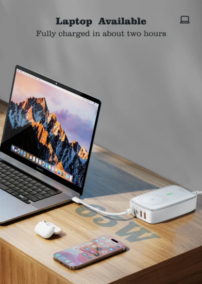 LDNIO 140W 6 in 1 Wireless Charger GaN 65W USB C Charger PD QC USB A Fast Charging Station 6 in 1 Desktop charger Extension cord - Image 17