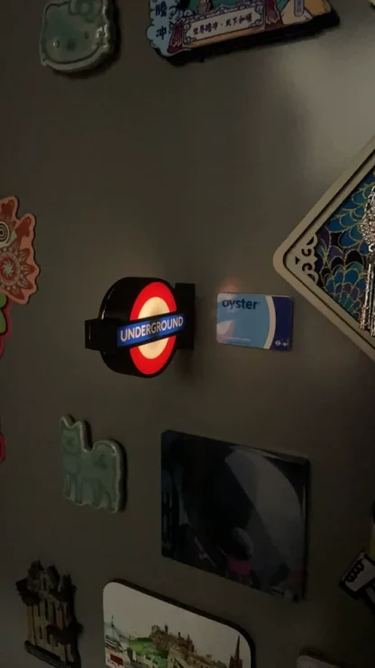 Uk London Underground Creative Light-Up Fridge Magnet Oyster Card Spain Madrid Milan Metro Light Box Tourist Souvenir - Image 20