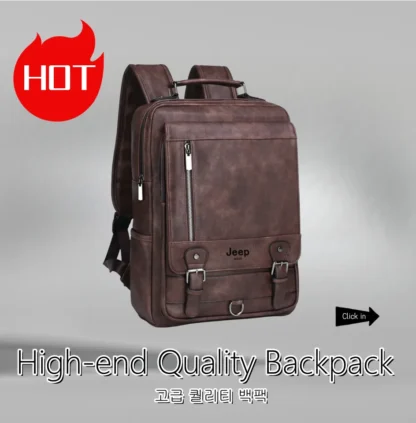 JEEP BULUO Trend Casual High Capacity Feature Backpack Computer New Men's Bag 15 inches Laptop Travel Nylon Bags For Man - Image 8