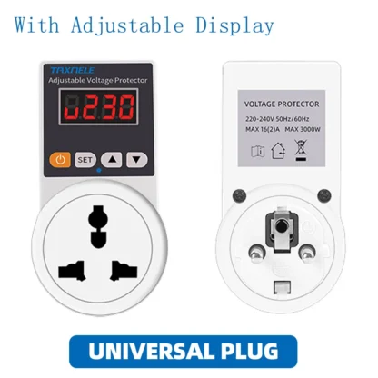 Automatic Voltage Protector Socket AC 220V 16A Adjustable Power Surge Protector Universal/US/EU/UK Plug Voltage Safe Protector - Image 7