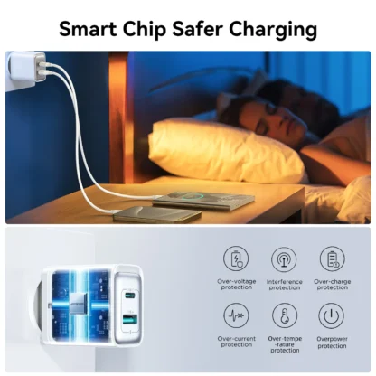 Joyroom 30W USB C Wall Charger Dual Port PD Fast Charger Adapter 2-in-1 for iPhone 16/15/14 Pro Max Type C Charging for Samsung - Image 5