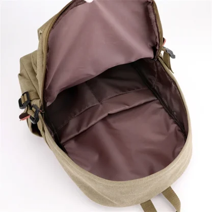 High Quality Canvas Men Backpack Large Capacity School Bags for Teenage Boys Anti-theft Travel Backpack Shoulder Bag - Image 6