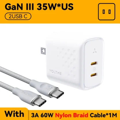 VOLTME USB C Charger 35W GaN Type C PD Fast Charging Quick Charge 4.0 3.0 For IPhone 15 14 13 Pro Max PD USB Charger For Samsung - Image 11