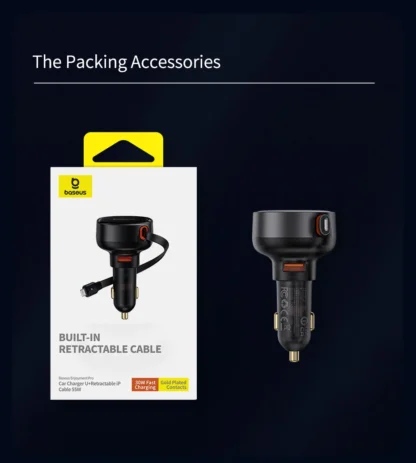Baseus 60W Car Charger 2 in 1 Retractable Cable SCP 25W QC PD 30W Fast Car Phone Charger For iPad iPhone 16 15 14 13 Pro Samsung - Image 30