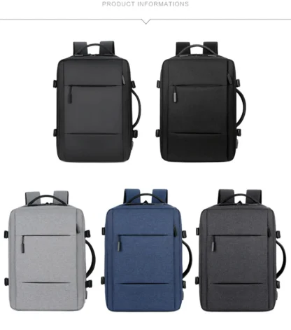 Classic Travel Backpack Men Business Backpack School Expandable USB Bag Large Capacity Laptop Waterproof Fashion Backpack - Image 11