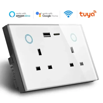 Shawader WIFI Smart Tuya USB Type-C PD 20W Wall Socket UK Plug Outlet Power Monitoring Touch Switch Remote by Alexa Google Home - Image 10