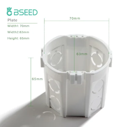BSEED 1/2Gang 1/2Way Wall Button Switch Part Wall EU Socket Module Part Glass Frame Only Switch Socket DIY Function Part - Image 6