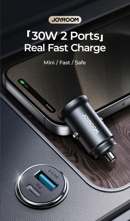 Joyroom 30W USB C Car Charger Adapter PD QC3.0 Mini Metal USB Charger Fast Charging Phone Charger for iPhone Samsung Huawei - Image 14