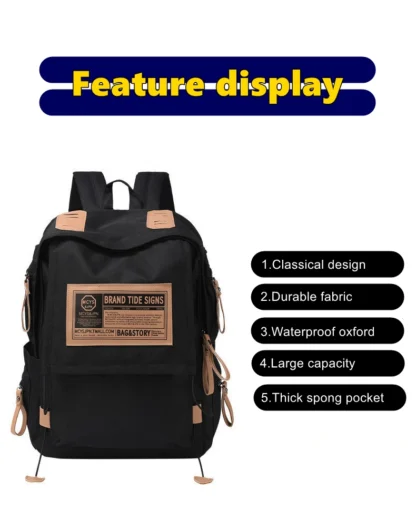 Travel Backpack Airplane Large Capacity Multi-Function Lightweight Oxford Waterproof College Casual Bag Notebook Bagpacks - Image 17