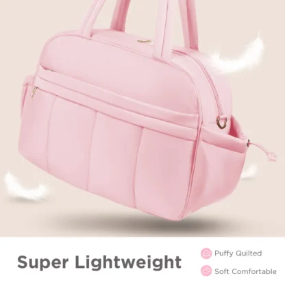 Weekender Bags Quilted Travel Duffel Bag,Large Puffer Duffle Bag,Travel Gym Weekend Workout,Carry on Bag for Airplanes - Image 2