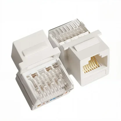 10/100 PCS Cat5e Tool-Less Keystone Jack Connector Adapter, Keystone Module Connector Internet Network Ethernet LAN Cable - Image 6