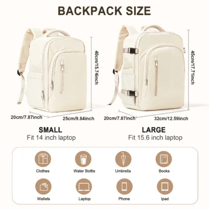 Laptop Bag Travel Backpack for Women Large Capacity Easyjet Carry-Ons 45x36x20 Backpack Ryanair 40x20x25, Men's Cabin Backpack - Image 11