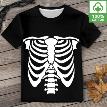 New Men's Gothic Skull Graphic T-shirts Youth Oversized Personalized Y2K Clothes Unisex Streetwear Soft 100% Cotton Short Sleeve - Image 6