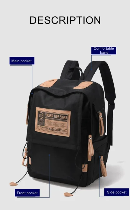 Travel Backpack Airplane Large Capacity Multi-Function Lightweight Oxford Waterproof College Casual Bag Notebook Bagpacks - Image 21