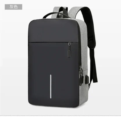 Men's Fashion Multifunctional Computer Backpack Large Capacity Waterproof Fabric Unisex Business Duty Backpack Shoulder Oxford F - Image 13