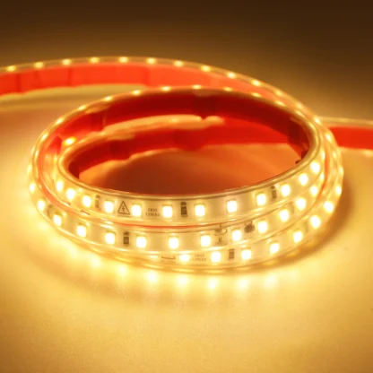 AC220V LED Strip Lights EU UK Plug SMD2835 120LEDs/m Waterproof Lamp With Adhesive Tape Warm/Natural/Cool White Red Blue Yellow - Image 24