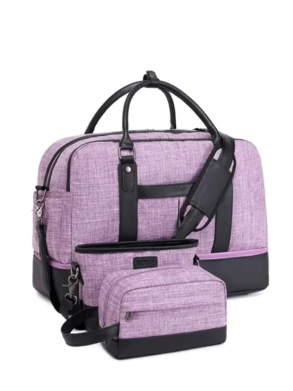 Large Capacity Travel Bag Handbag Tote Travel Bag Shoulder Weekend Bag with Shoe Compartment Breathable Travel Night Bags - Image 8